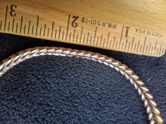 Heavy Vintage Estate 14K Solid Gold Braided Rope Bangle Bracelet 30g
