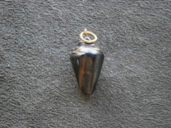 Unusual Carved Shell Unknown Material Lightweight Amulet Vtg Charm Pendant 1.7g