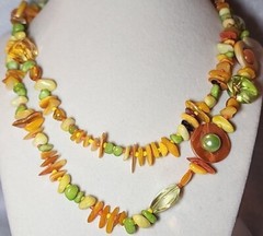 Vintage Tropical Colorful 36in Necklace