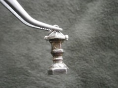 Japanese Tenka Chaya-Gata Lantern Vintage Sterling Silver Charm Pendant 2.0g