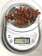Vintage Baltic Amber Nugget Bead Necklace 26″ Honey Cognac Graduated 43g