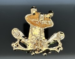 3 Vintage Brooches Pins Frogs, Fish, Seal Rhinestones Enamel Gold tone