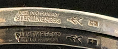Erling Christoffersen Scandinavian Sterling Silver Bangle Bracelet Norway 15.2g