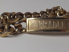 8.25 Inch Vintage Speidel Bradley ID Heavy Chain Bracelet