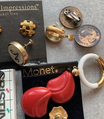 Vintage Jewelry Lot Of 20 Pairs (40 Pcs) Earrings Monet Christina KC