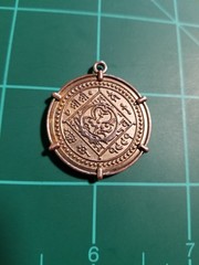 Garuda & Lotus Nepalese Amulet Pendant Hindu Buddhist Talisman Bimetallic