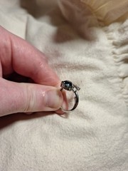 Can’t Find Markings Silver In Appearance Vintage Antique Ring Blue Stone/Pink