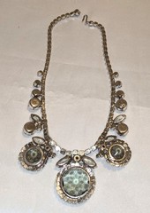 RARE Vintage JULIANA Huge Smokey Crystal Bib Style Statement Necklace Estate Pc