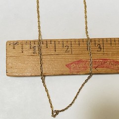 Vintage 1/20 12K Yellow Gold Filled Rope Chain Necklace 24 Inches 2mm Signed