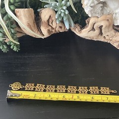 Vintage Signed MMA Gold Tone Bracelet