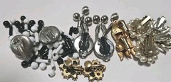 Stunning Lot Clip-On & Screwback Rhinestone Earrings High Quality 50s-60s
