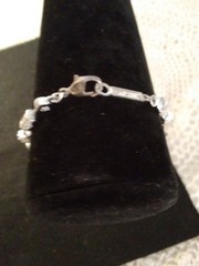 Vintage Signed Napier Silver Tone Clear Rhinestone Bracelet
