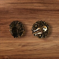 HOLLYCRAFT Pink And Green Rhinestone Vintage Clip On Earrings