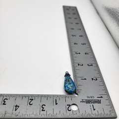Beautiful Blue Enamel Cloissone pierced pendant Silver Chinese Export estate