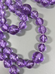 Vintage Purple Grape Lucite Bead Layering Necklaec Chunky Bold 36 in