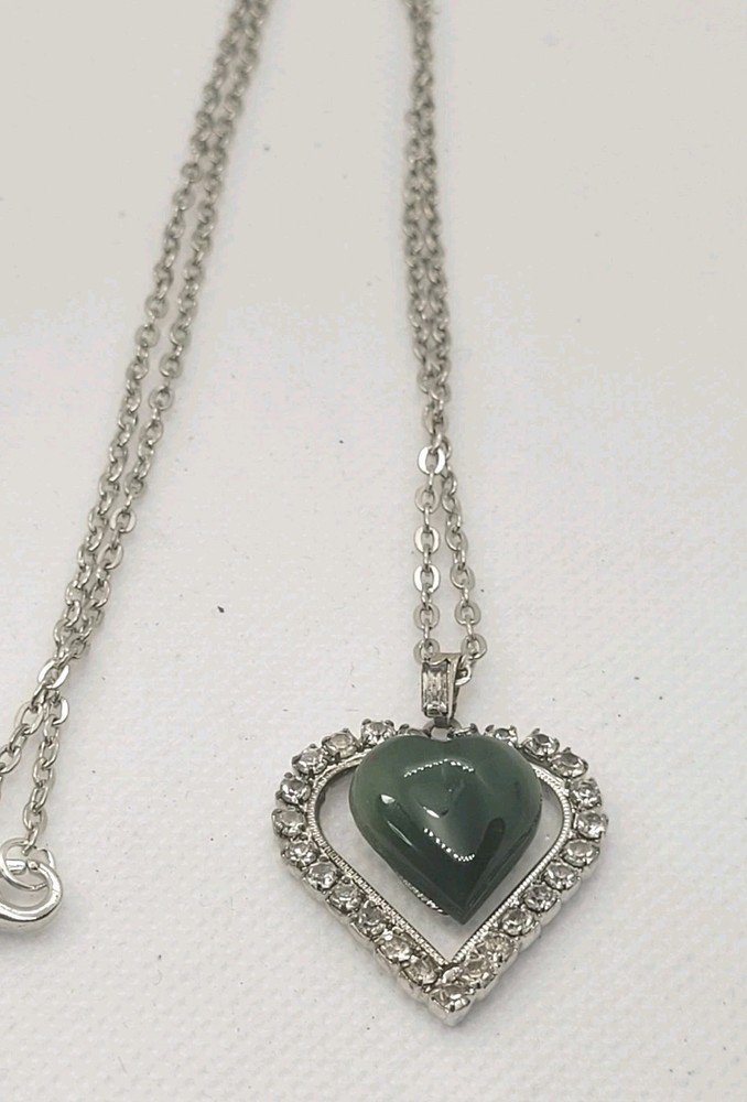 Silver Tone Chain Necklace With Black Onyx Pedant 20in