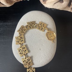 Vintage Signed MMA Gold Tone Bracelet