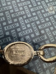 Vintage Silver And Gold Avon Hook Bangle Bracelet with Box