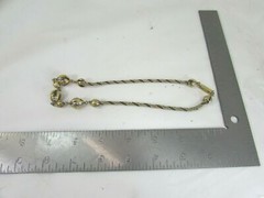 Vintage Lind Gal LG Rope Necklace Black Gold Tone 52631