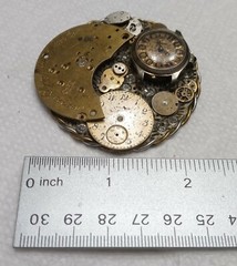 OOAK (one of a kind) Vintage Handcrafted Brooch Pin Signed artist L. Monez