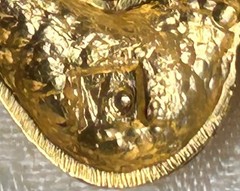 Vintage Les Bernard Vo Textured Gold Tone Statement Brooch