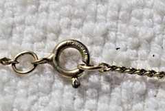 Vintage 1/20 12K GF Gold Filled Flower Pendant S Link 15.5″ Necklace CLEAN
