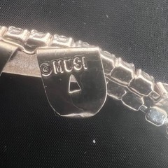 Vintage MUSI Clear Rhinestone Scroll Shoe Clips Silver Tone Pair Mid Century