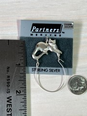Vintage Partners Mervyns Sterling Silver Cat charm holder – excel condition