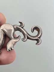 Signed Metropolitan Museum of Art MMA Sterling Silver 925 Dragon Pendant Brooch