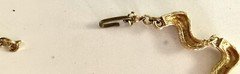 Unique Unbranded Ribbony Brushed Gold Tone/w Creamy White Enamel Choker