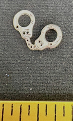Vintage Sterling Silver Handcuffs Charm 1″ 1.1 Grams