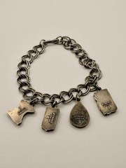 Vintage Pacific Bell Sterling Silver Attendance Charm Bracelet 108.6 OZ