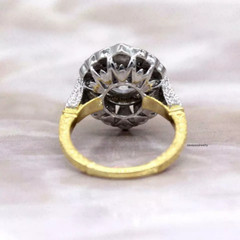 European Vintage 3.00Ct Round Cut Diamond CZ Wedding Ring 14K Yellow Gold Finish