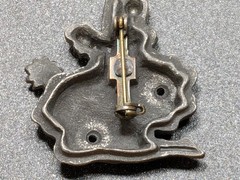 Pewter Winged Fairy with Rhinestone Tipped Wand Brooch Pin