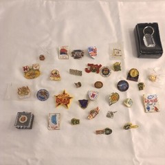 Lot Of 25+ Vintage & Recent Pins Pin-backs 1996 Olympics Sports Vegas And More