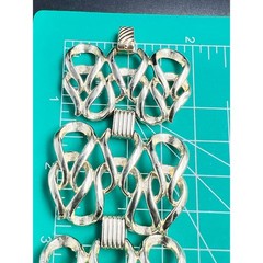 1960s Sarah Coventry Gold Tone Wide Scroll Panel Bracelet, Signed Vintage