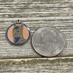 Vintage Gold Toned Small Round 1994 DC Comics Batman Charm Pendant