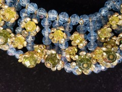 Amazing and Glamorous Blue Faux Crystals Collar Necklace (NK2197)