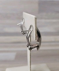 Estate Sterling Silver 925 Earrings Pierced Post Teardrop Shaped Earrings 15
