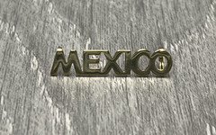 Vintage MEXICO 14K GF Sliding Pendant Gold Filled Modernist Necklace Charm (P35)