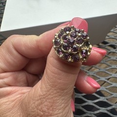 Vintage Costume Jewelry Rings Lot Of 4 See Description Some Missing Stones