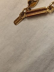 Signed Monet Bar Panel Link Chain Necklace Gold Plated Retro 70s Ex Long 36 In