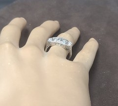 2.30ct. Platinum Vintage Filigree Engagement Ring Natural Old Euro Cut 1920’s