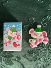 Vtg Avon Lickety Stick Mouse Pin Original Box Pristine Condition Christmas 1974
