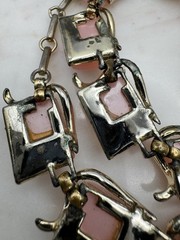 Vintage Pink Necklace Coro Moonglow Thermoset