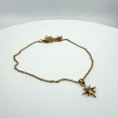 Gold Tone North Star Bracelet Celestial Charm Dainty Layering Boho Minimalist