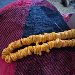 Vintage Butterscotch Baltic Amber Beads 17″ Long for jewelry making