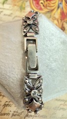 925 Sterling Silver Vintage East European Designer Bracelet – 6.75″ 15g -#1943