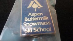 Vintage PIN ASPEN Buttermilk Snowmass SKI SCHOOL NEW IN PLASTIC #406