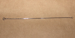 Vtg Sterling Silver 925 Serpentine Chain Link Bracelet 6.5″ (2g) 2mm Wide-Signed
